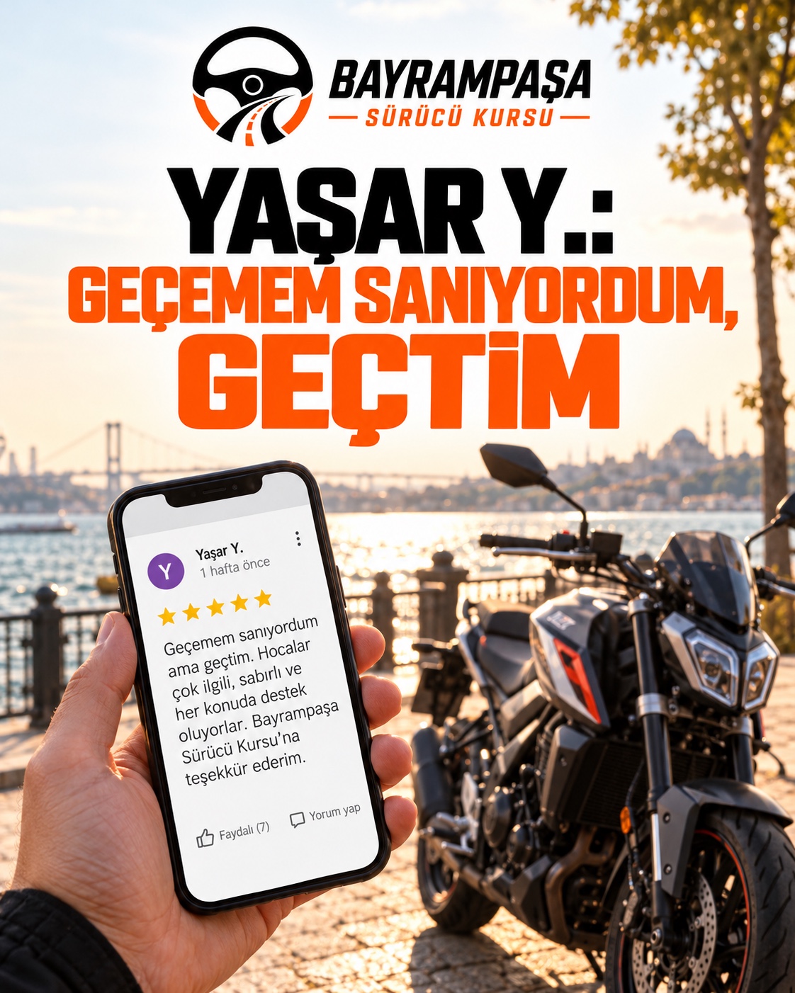 3. slayt: YAŞAR Y.: GEÇEMEM SANIYORDUM, GEÇTİM