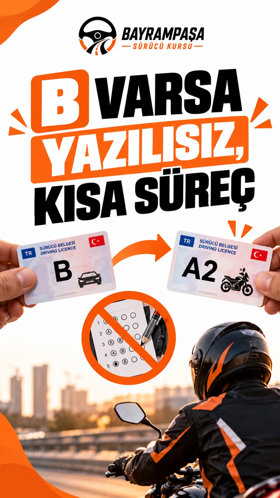 4. slayt: MOTORUM YOK, OLUR MU? EVET, KURS MOTORUYLA