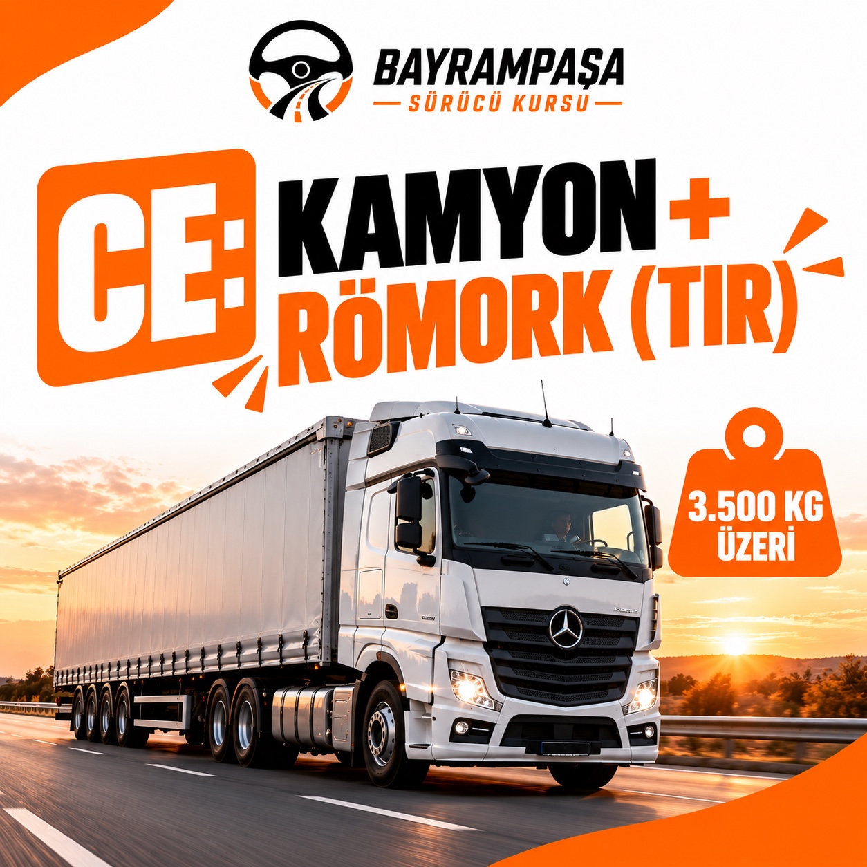 3. slayt: CE: KAMYON + RÖMORK (TIR)
